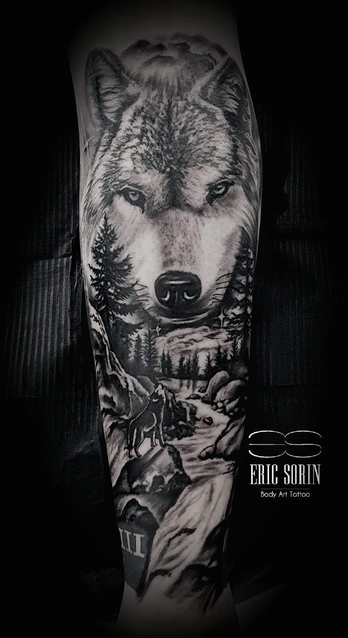 Tatuaj lup padure
